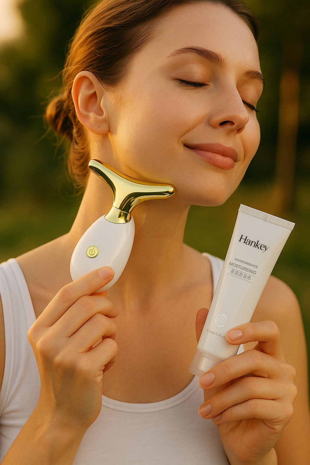 Appareil de Massage Visage Chauffant 42°C – Soin Liftant & Raffermissant