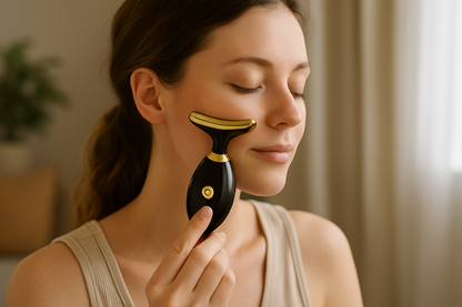 Appareil de Massage Visage Chauffant 42°C – Soin Liftant & Raffermissant